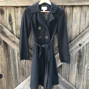 Adorable Black Trench Rain Coat
